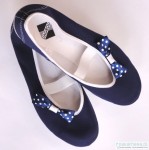 Granatowa polka dot